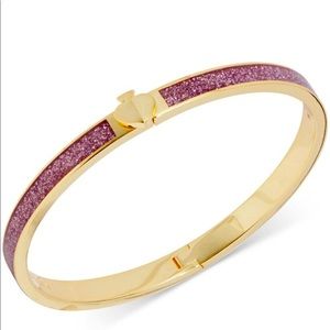 KATE SPADE Heritage Glitter Thin Bangle Bracelet PINK